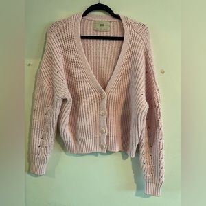 Pink crochet cardigan 🎀